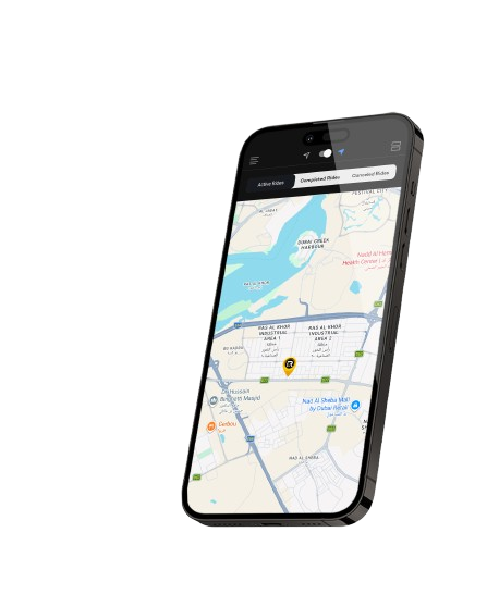 Tareeqk Driver app live tracking screen